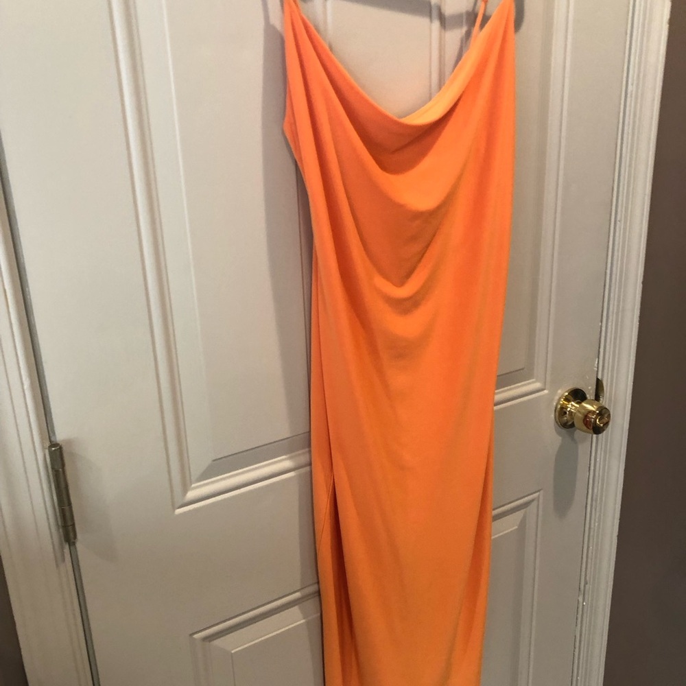 ZARA MIDI ORANGE DRESS SZ S - Picture 8 of 8
